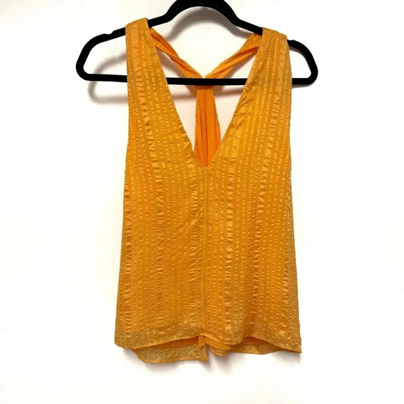 NWT $378 FRAME Denim Womens Crinkled Silk Pullover Halter Top - Picture 6 of 7